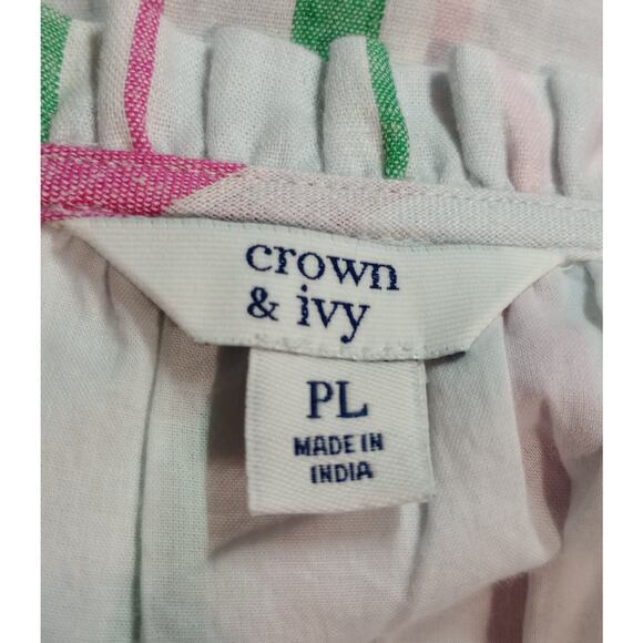 Crown‎ and Ivy Shirt Ladies Petite Large White Long Sleeve - Picture 5 of 8